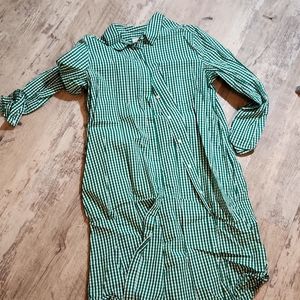 Calvin Klein plaid dress.button front size 10